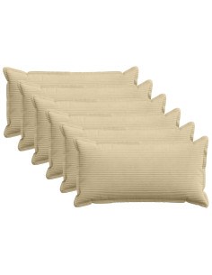 Federa 6 pz HOUTEN Grigio Verde Chiaro 40 x 80 cm corduroy