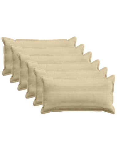 Federa 6 pz HOUTEN Grigio Verde Chiaro 40 x 80 cm corduroy