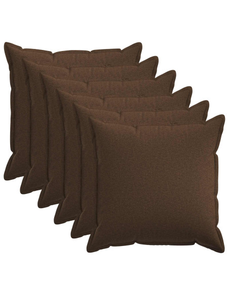 Federa 6 pcs HOUTEN Marrone 80 x 80 cm Lino