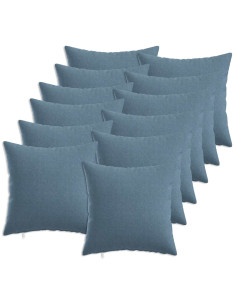 Federa 12 pz HEERLEN Blu jeans 40 x 40 cm Tessuto