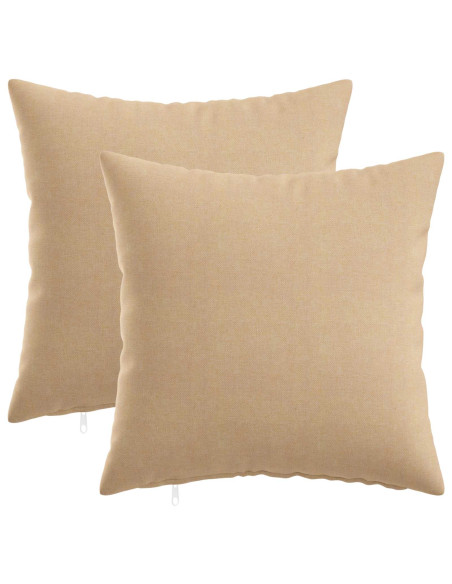 Federa 2 pz HEERLEN Crema 45 x 45 cm Tessuto