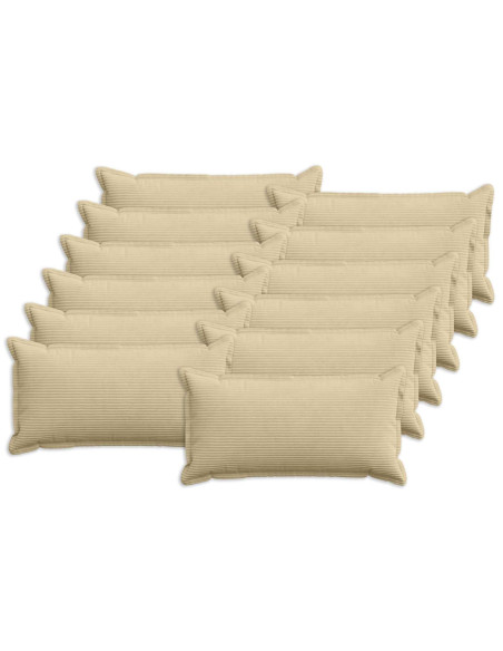 Federa 12 pz HOUTEN Grigio Verde Chiaro 40 x 80 cm corduroy