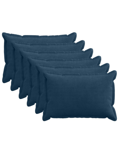 Federa 6 pz HOUTEN Blu navy 50 x 80 cm corduroy