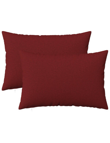 Federa 2 pz HEERLEN Rosso Vino 30 x 50 cm Tessuto