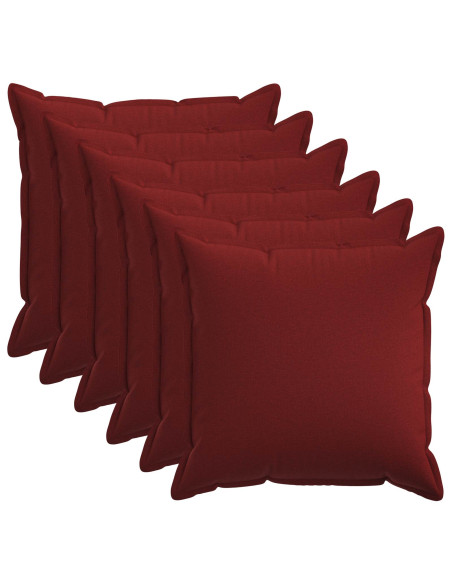 Federa 6 pcs HOUTEN Rosso Vino 80 x 80 cm Lino
