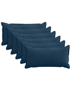 Federa 6 pz HOUTEN Blu navy 40 x 80 cm corduroy
