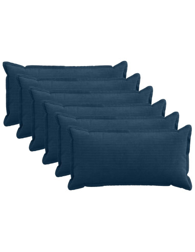 Federa 6 pz HOUTEN Blu navy 40 x 80 cm corduroy