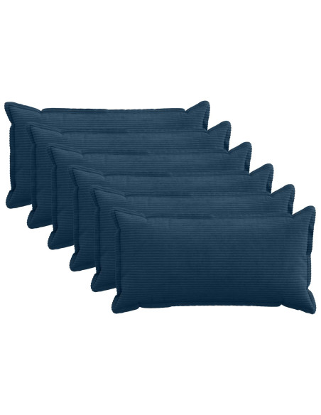 Federa 6 pz HOUTEN Blu navy 40 x 80 cm corduroy