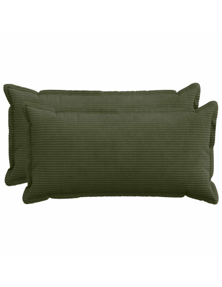 Federa 2 pz HOUTEN Verde 40 x 80 cm corduroy