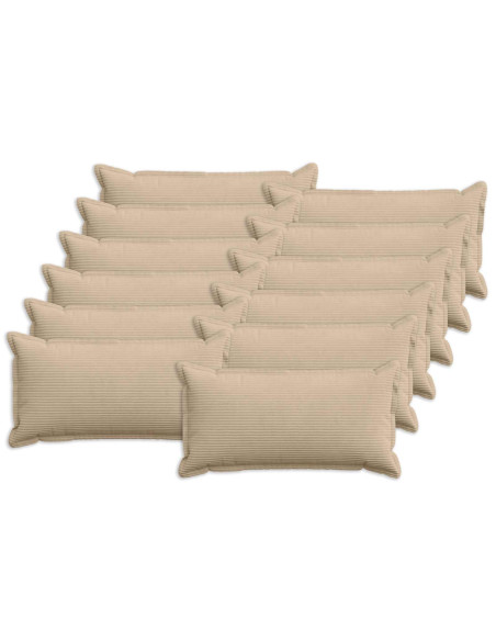 Federa 12 pz HOUTEN Tortora 40 x 80 cm corduroy