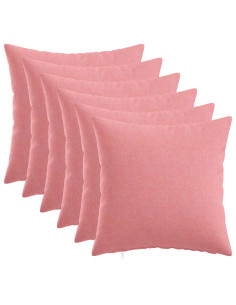 Federa 6 pz HEERLEN Rosa 35 x 35 cm Tessuto