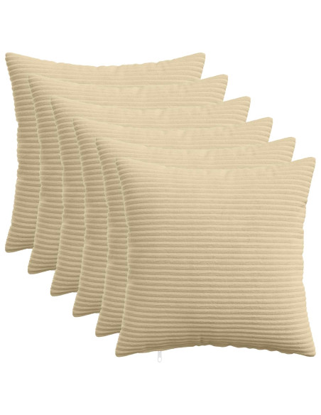 Federa 6 pz HEERLEN Grigio Verde 35 x 35 cm corduroy
