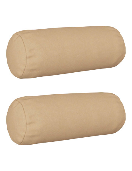 Federa 2 pz HEERLEN Crema Ø 15 x 40 cm Tessuto