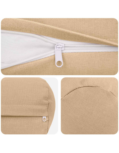Federa 2 pz HEERLEN Crema Ø 15 x 40 cm Tessuto