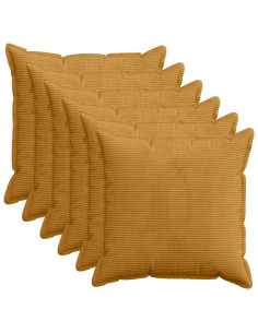 Federa 6 pz HOUTEN Giallo 70 x 70 cm corduroy