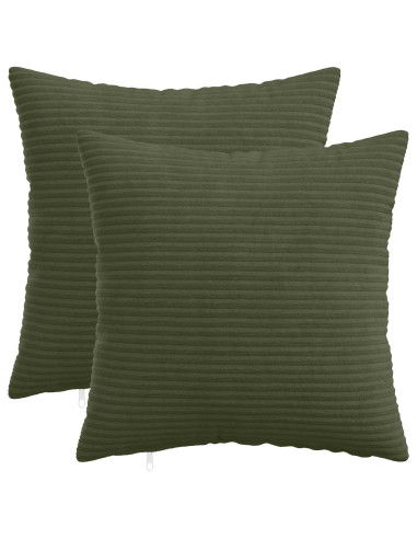 Federa 2 pcs HEERLEN Verde 30 x 30 cm corduroy