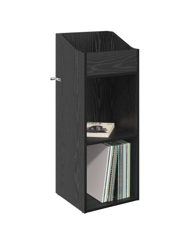 Mobile porta vinili Rovere Nero 36 x 36 x 95,5 cm