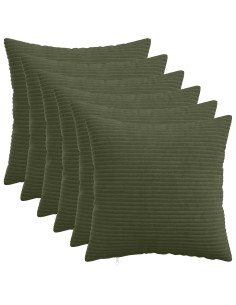 Federa 6 pcs HEERLEN Verde 30 x 30 cm corduroy
