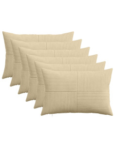 Federa 6 pcs ALMELO Grigio Verde 30 x 50 cm corduroy