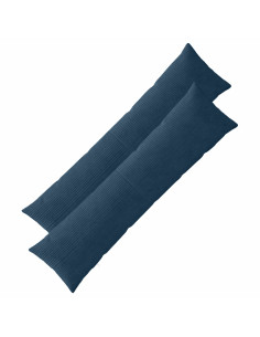 Federa 2 pcs ALMELO Blu navy 40 x 145 cm corduroy