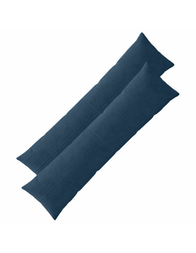 Federa 2 pcs ALMELO Blu navy 40 x 145 cm corduroy