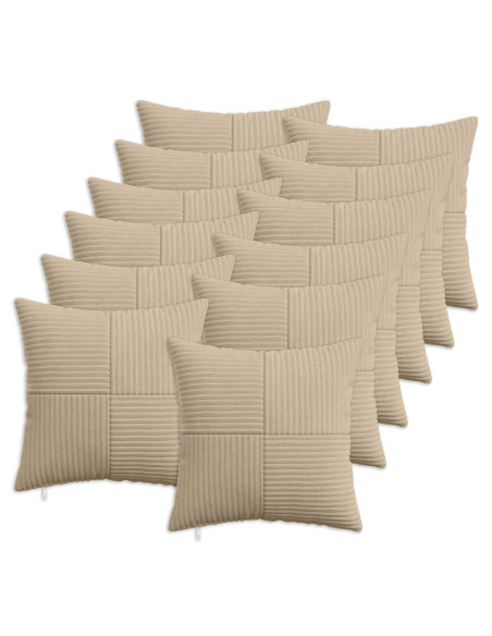 Federa 12 pcs ALMELO Tortora 50 x 50 cm corduroy
