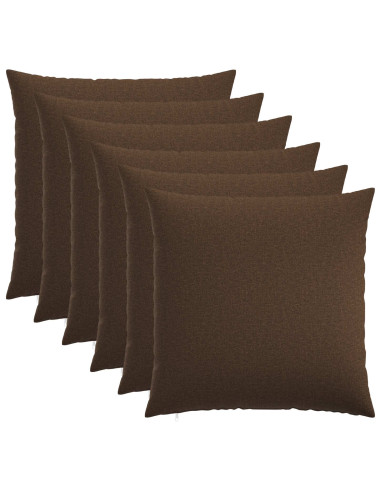 Federa 6 pz HEERLEN Marrone 80 x 80 cm Tessuto