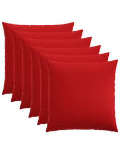 Federa 6 pz HEERLEN Rosso 80 x 80 cm Tessuto