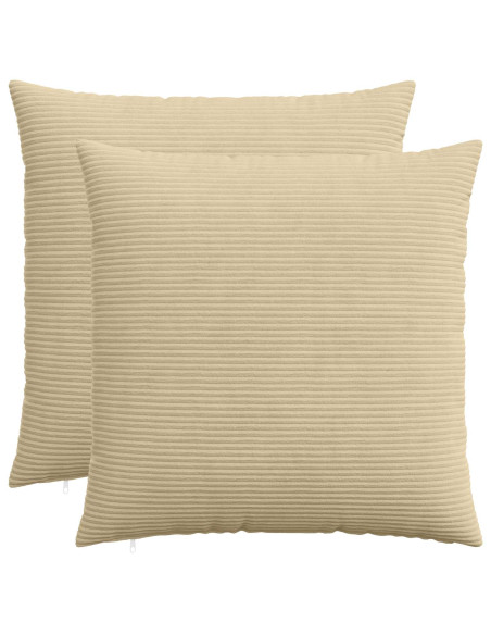 Federa 2 pcs HEERLEN Verde Grigio 80 x 80 cm corduroy