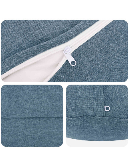 Federa 2 pz HEERLEN Blu jeans Ø 30 cm Tessuto