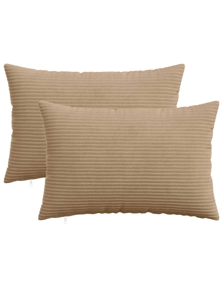 Federa 2 pcs HEERLEN Marrone 50 x 70 cm corduroy