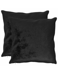 Federa 2 pcs HEERLEN Nero 60 x 60 cm Flanella