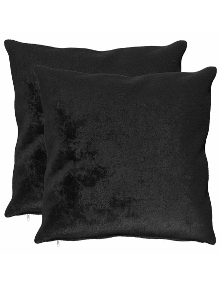 Federa 2 pcs HEERLEN Nero 60 x 60 cm Flanella