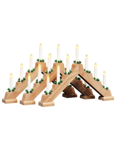 Ponte con Candele di Natale 3 pz 7 LED Bianco caldo