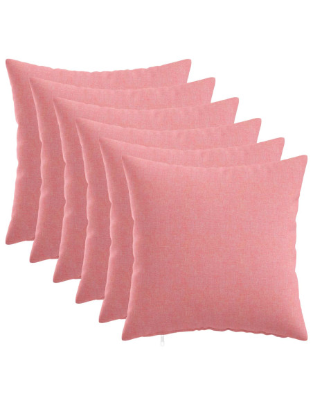 Federa 6 pz HEERLEN Rosa 30 x 30 cm Tessuto