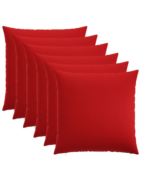 Federa 6 pz HEERLEN Rosso 55 x 55 cm Tessuto