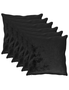 Federa 6 pcs HEERLEN Nero 80 x 80 cm Flanella