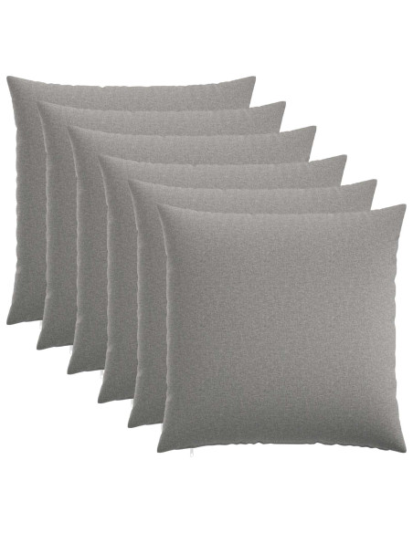 Federa 6 pz HEERLEN Grigio Nuvola 65 x 65 cm Tessuto