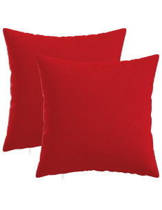 Federa 2 pz HEERLEN Rosso 30 x 30 cm Tessuto