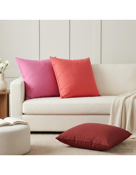 Federa 2 pcs HEERLEN Rosso Vino 80 x 80 cm Poliestere