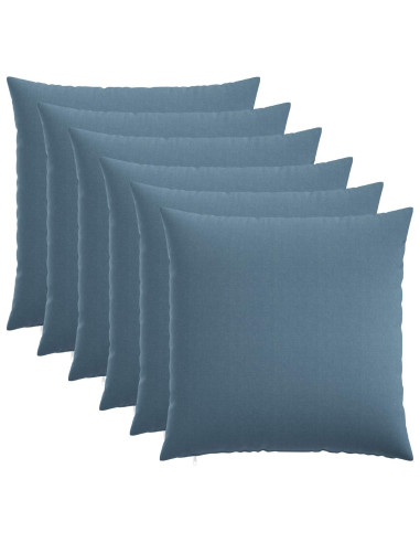 Federa 6 pz HEERLEN Blu jeans 55 x 55 cm Tessuto