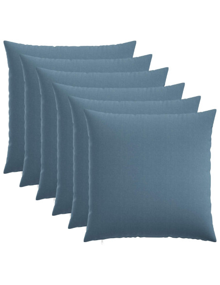 Federa 6 pz HEERLEN Blu jeans 55 x 55 cm Tessuto
