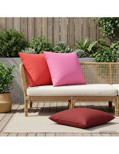 Federa 2 pcs HEERLEN Rosso Vino 80 x 80 cm Poliestere