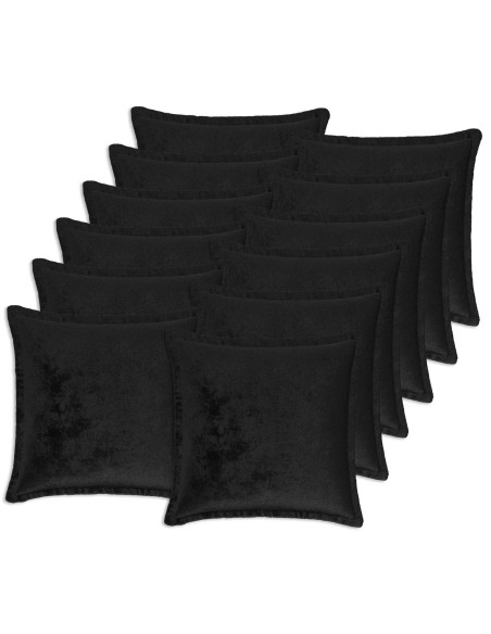 Federa 12 pcs HOUTEN Nero 50 x 50 cm Flanella