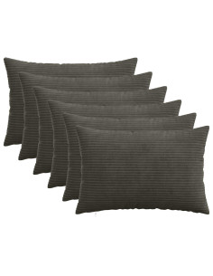 Federa 6 pcs HEERLEN Antracite 50 x 80 cm corduroy