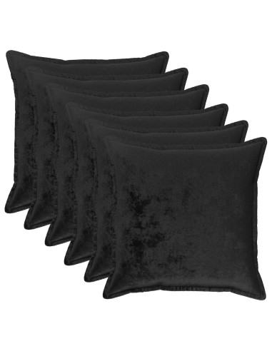 Federa 6 pcs HOUTEN Nero 60 x 60 cm Flanella