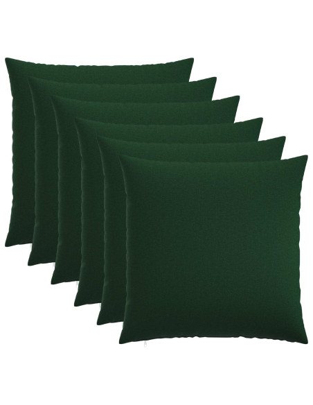 Federa 6 pz HEERLEN Verde Scuro 60 x 60 cm Tessuto