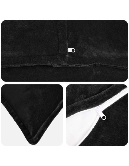 Federa 2 pcs HOUTEN Nero 35 x 35 cm Flanella