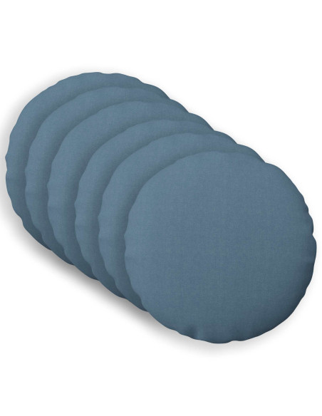 Federa 6 pz HEERLEN Blu jeans Ø 60 cm Tessuto