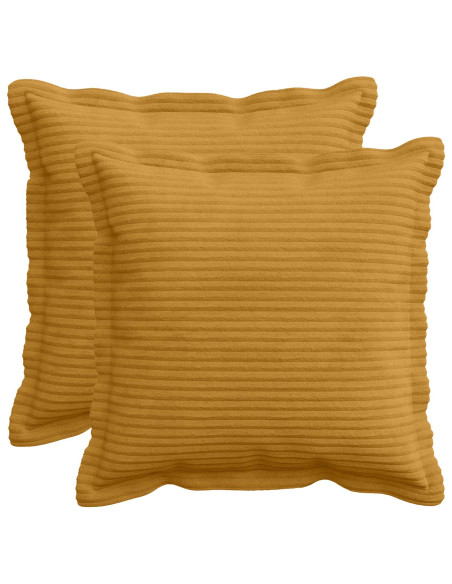 Federa 2 pz HOUTEN Giallo 50 x 50 cm corduroy